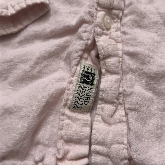 J.Crew Shirt Mens Size M Long Sleeve Baird McNutt Linen Classic Fit Pink - Picture 4 of 7